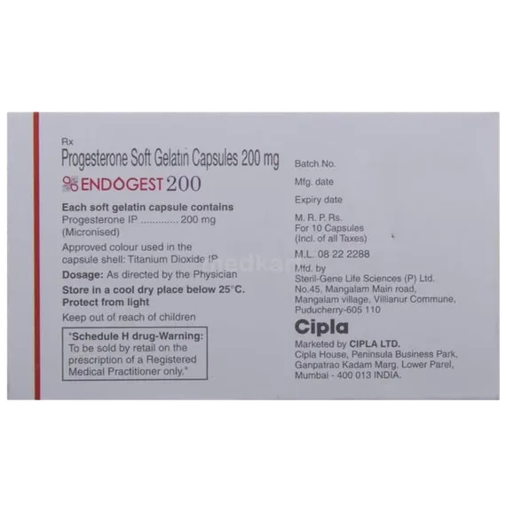 endogest 200mg capsule 10's